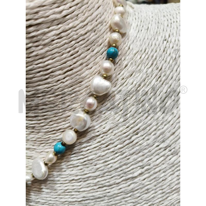 COLLANA FUSION PERLE MAXI FIORE PERLA/TURCH   | Mercatino dell'Usato Roma talenti 3