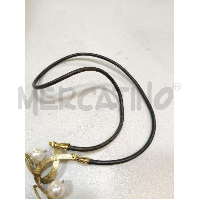 COLLANA LACCIO GOMMA NE VORTICE DOR PIETRE GRI PERLE  | Mercatino dell'Usato Roma talenti 4