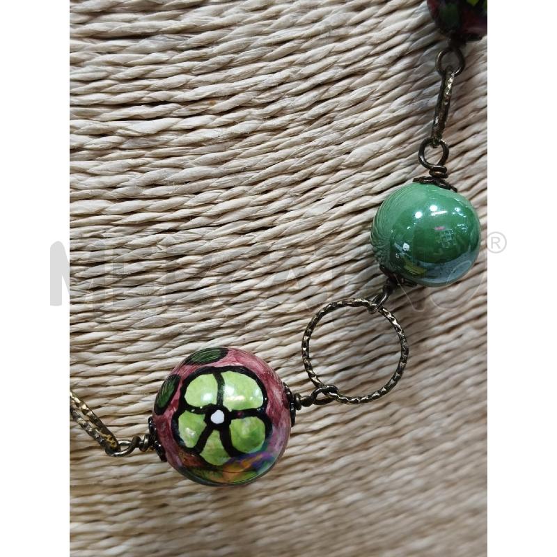 COLLANA LE PERLE DI CALTAGIRONE PALLINE VETRO VER MARR | Mercatino dell'Usato Roma talenti 3