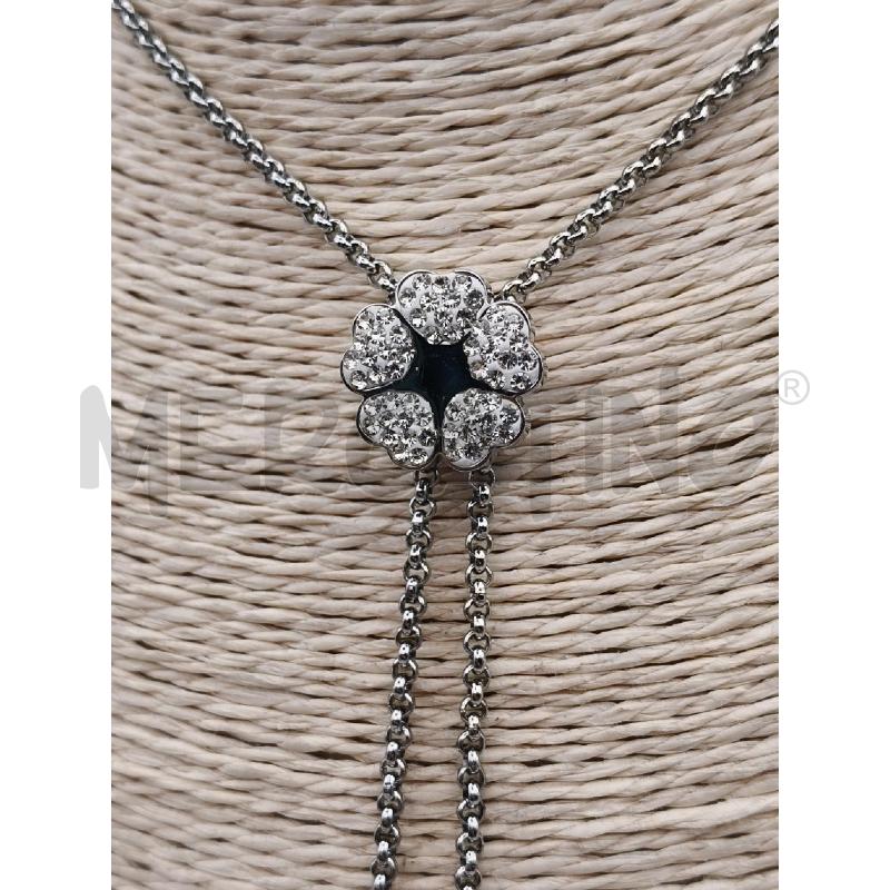 COLLANA LUCA BARRA SALI SCENDI FIORE STRASS | Mercatino dell'Usato Roma talenti 2