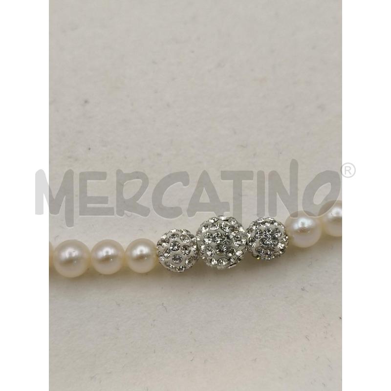 COLLANA LUSIANA BY MAZZINI CHIUS DOR PERLE PALLINE STRASS | Mercatino dell'Usato Roma talenti 2
