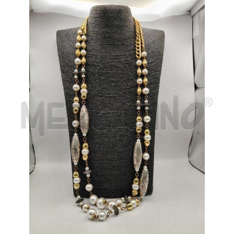 COLLANA LU 2 F CAT DOR/PERLE/BOULE DOR/OVALI INC  | Mercatino dell'Usato Roma talenti 1