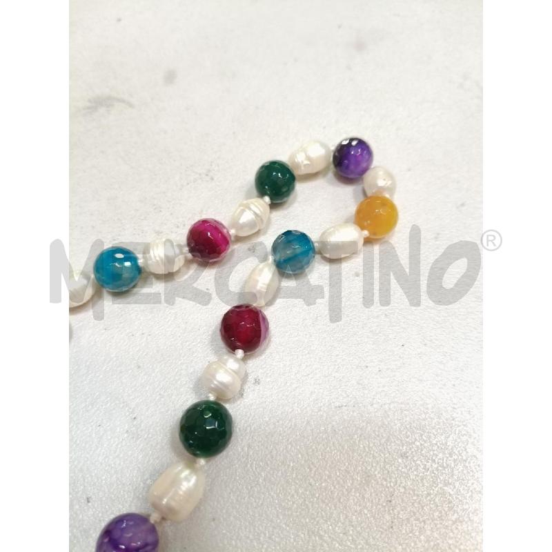 COLLANA LU PERLE SFERE PIETRE DURE COL  | Mercatino dell'Usato Roma talenti 2