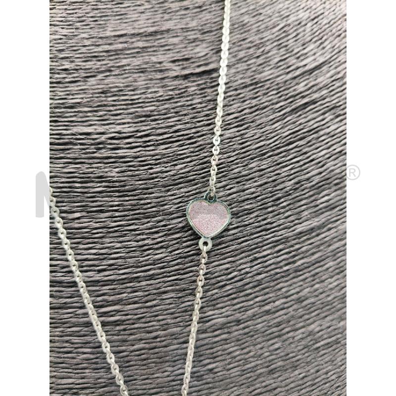 COLLANA LU S'AGAPO MAXI CUORE GLITTER ROSA | Mercatino dell'Usato Roma talenti 3