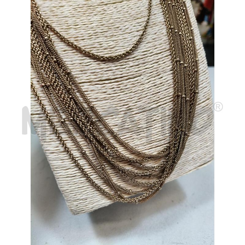 COLLANA MULTIFILI PALLINI CHIUS CAMMEO RICCIOLI FIORI  | Mercatino dell'Usato Roma talenti 4