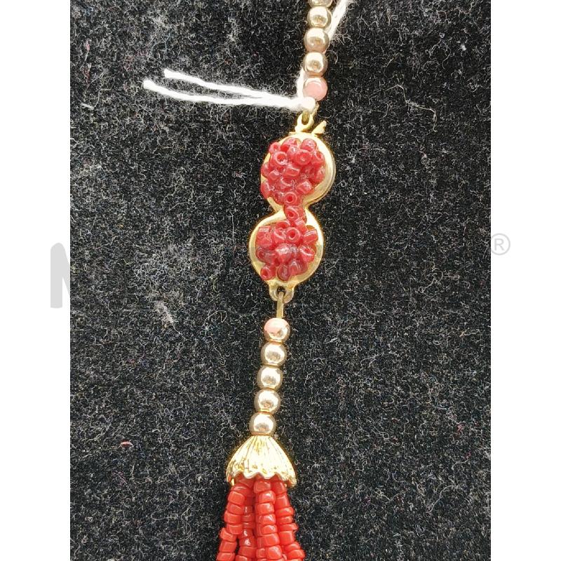 COLLANA MULTIF PIETR ROSSO CHIUS TONDI DOR PERLINE | Mercatino dell'Usato Roma talenti 2