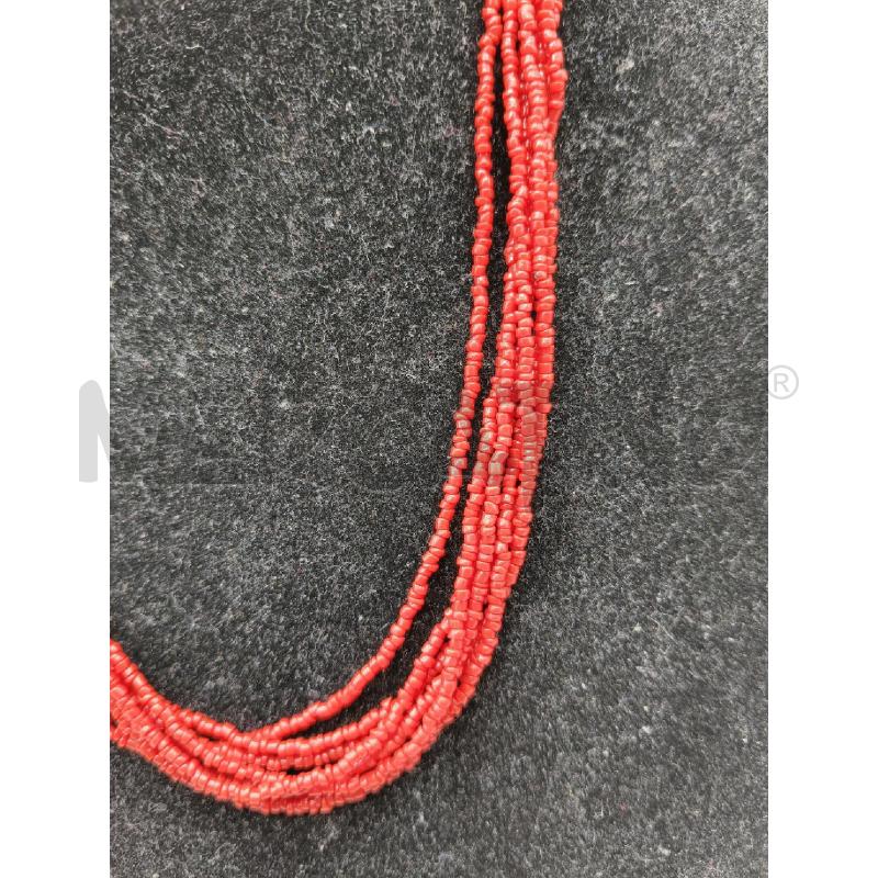 COLLANA MULTIF PIETR ROSSO CHIUS TONDI DOR PERLINE | Mercatino dell'Usato Roma talenti 3