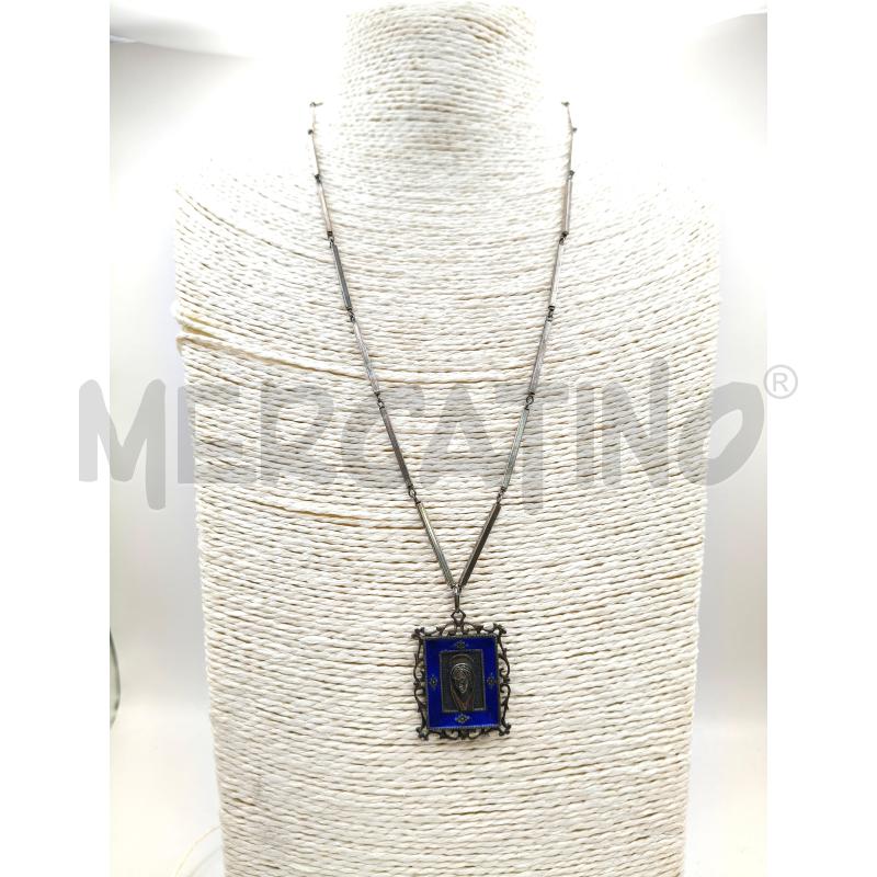 COLLANA OTTVIANI FUSION LU SEGM MADONNA SMALTO BLU  | Mercatino dell'Usato Roma talenti 1