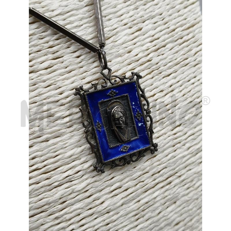 COLLANA OTTVIANI FUSION LU SEGM MADONNA SMALTO BLU  | Mercatino dell'Usato Roma talenti 2