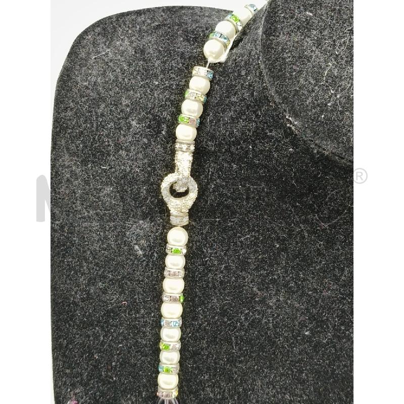 COLLANA PERLE DISC STRASS ROMBI VIO CHIUS STRASS | Mercatino dell'Usato Roma talenti 3