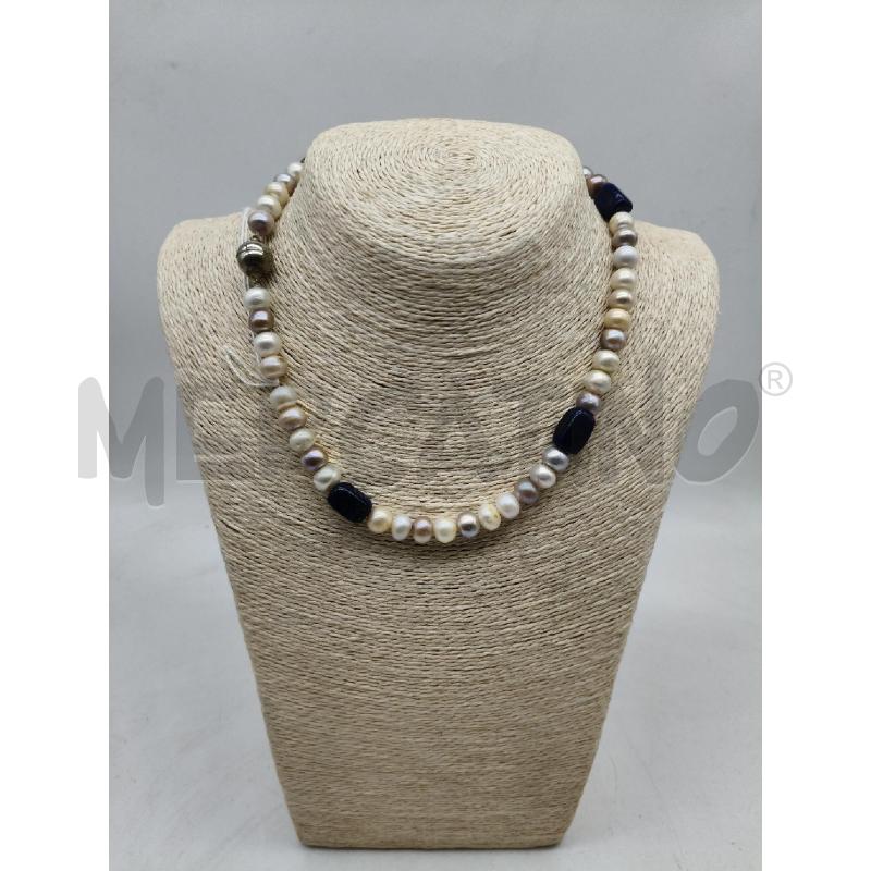 COLLANA PERLE SCARAM VARI COL/SASS LAPIS | Mercatino dell'Usato Roma talenti 3