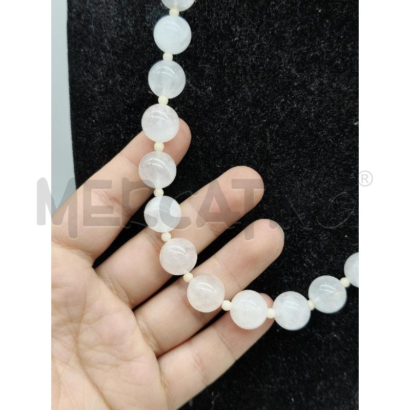 COLLANA QUARZO ROSA CHIUSURA PIETRA OVALE ROSA | Mercatino dell'Usato Roma talenti 4
