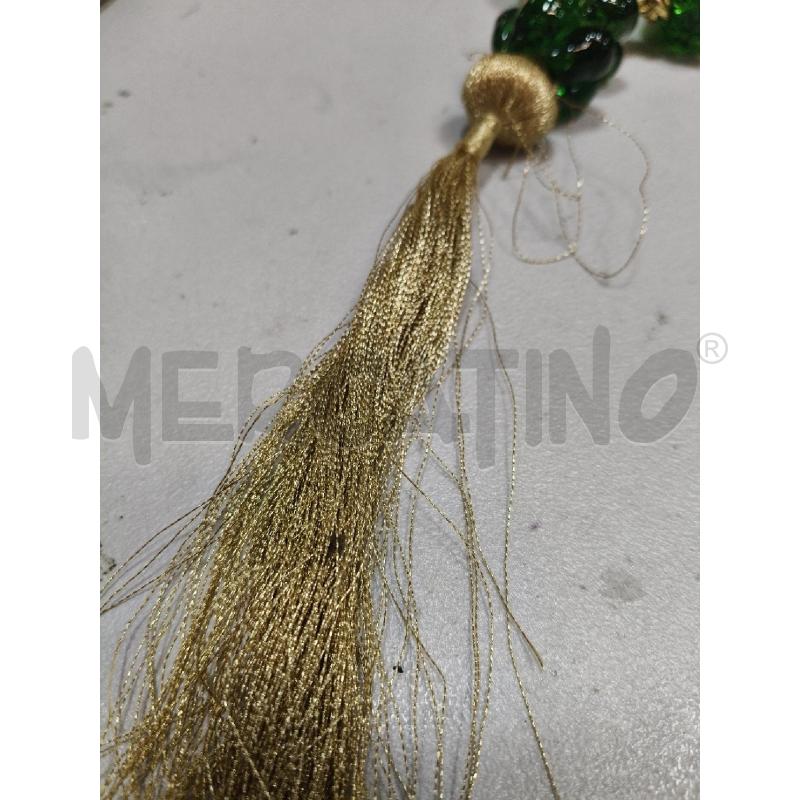 COLLANA ROSARIO MISHABA VETRI VERDI NAPPINA ORO | Mercatino dell'Usato Roma talenti 4