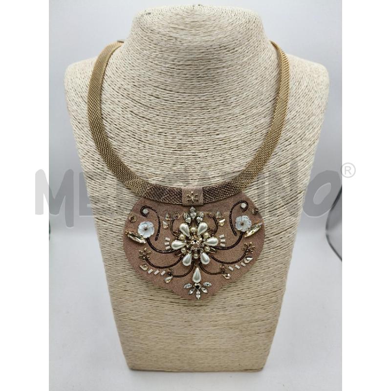 COLLANA SATELLITE MAGLIA DOR CENTR TESS BEIGE PERLE  | Mercatino dell'Usato Roma talenti 1