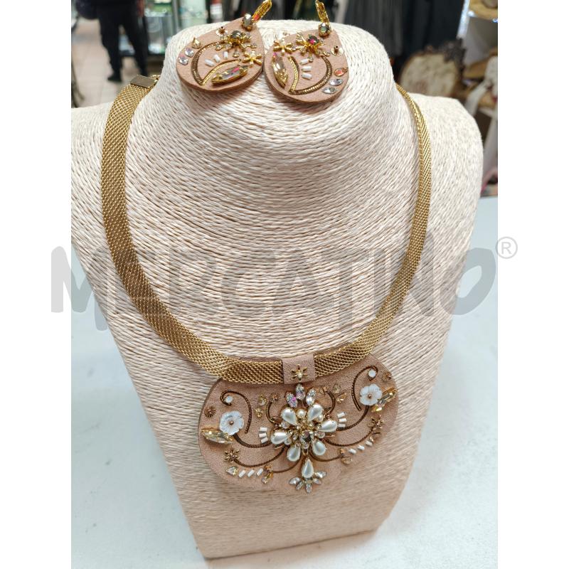 COLLANA SATELLITE MAGLIA DOR CENTR TESS BEIGE PERLE  | Mercatino dell'Usato Roma talenti 5