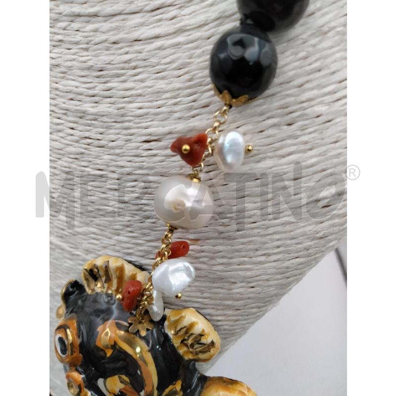 COLLANA SFERE ONICE/PERLE SFACC PESCE CERAMICA  | Mercatino dell'Usato Roma talenti 3