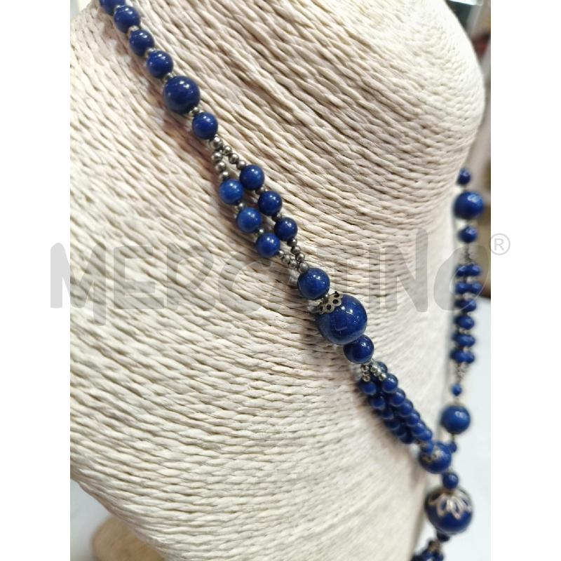 COLLANA SFERE PICC/MEFIE BLU CENTR FILE | Mercatino dell'Usato Roma talenti 3