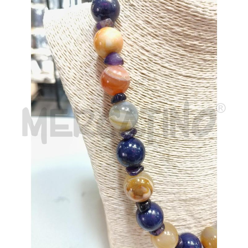COLLANA SFERE PIETRE DURE  MARR SFUM/BLU  | Mercatino dell'Usato Roma talenti 2