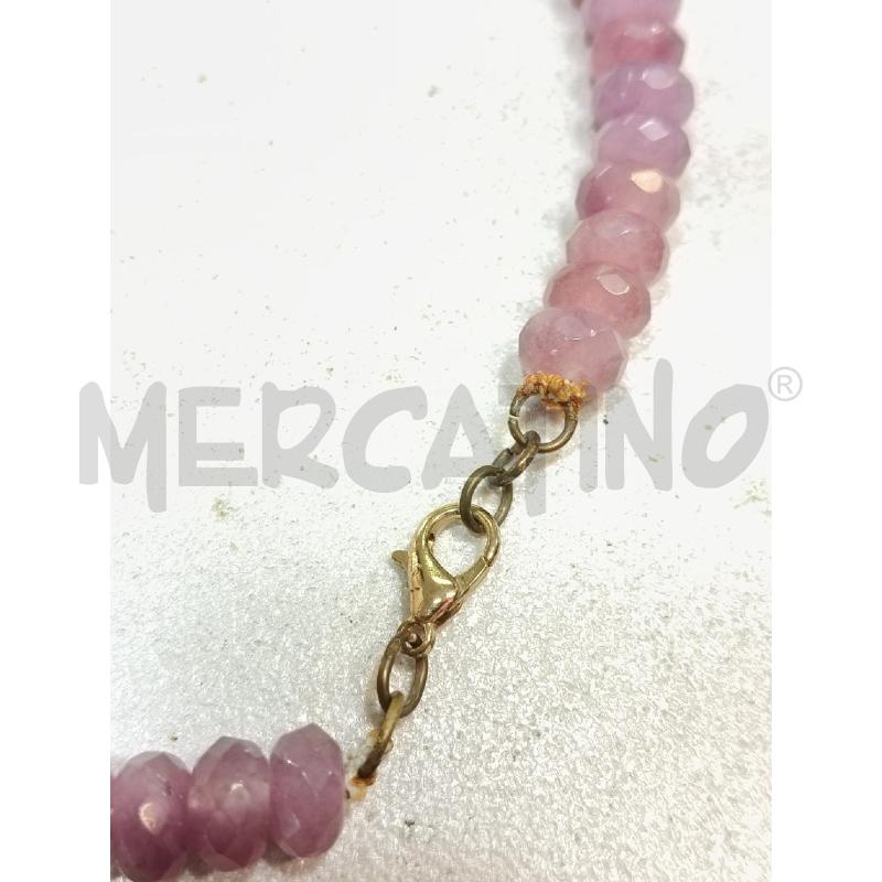 COLLANA SFERE SCHIACC QUARZO PEND MAXI PIETRA SFUM + STRASS | Mercatino dell'Usato Roma talenti 4