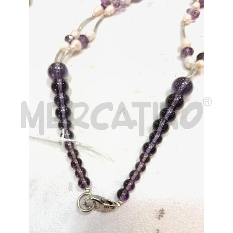 COLLANA SFERE VIO CENTR 2F SASSIVIO/PERLE | Mercatino dell'Usato Roma talenti 3