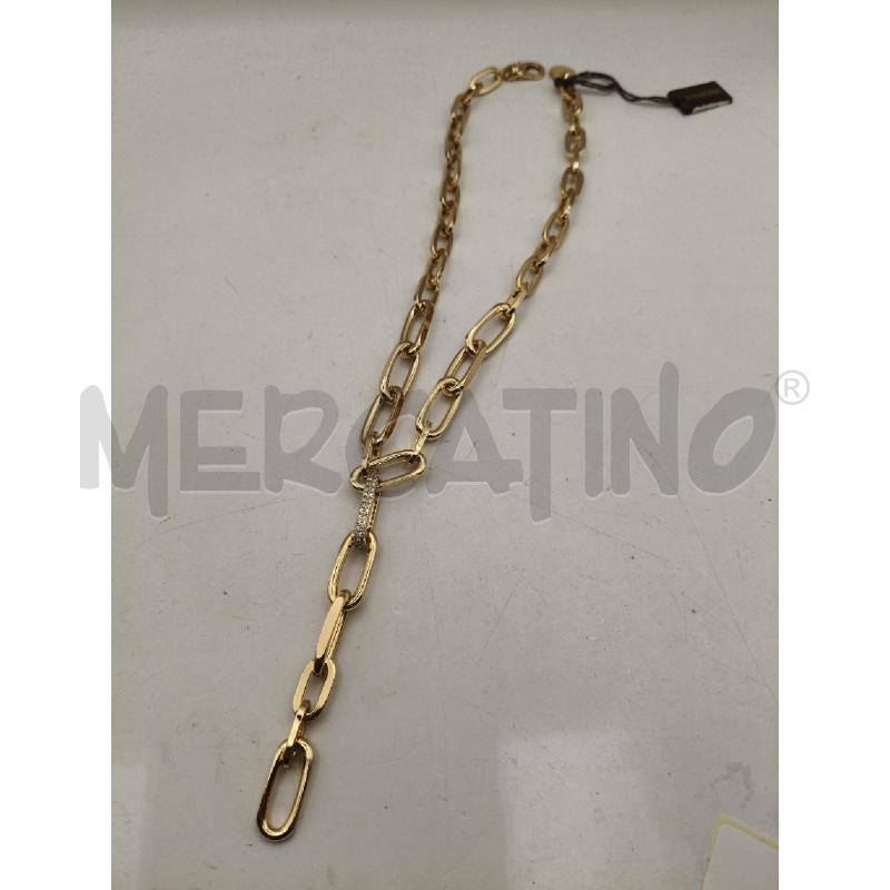 COLLANA UNOAEERE CATENA BRONZO DOR CENTR STRASS  | Mercatino dell'Usato Roma talenti 3