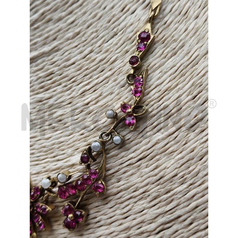 COLLANA VINT GIROC DOR FIORI PIETRINE VIO/PERLINE | Mercatino dell'Usato Roma talenti 3