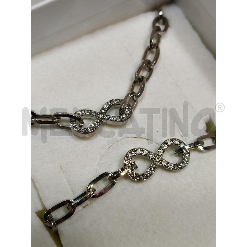 COLLANA + BRACIALE STROILI INFINITO STRASS | Mercatino dell'Usato Roma talenti 2