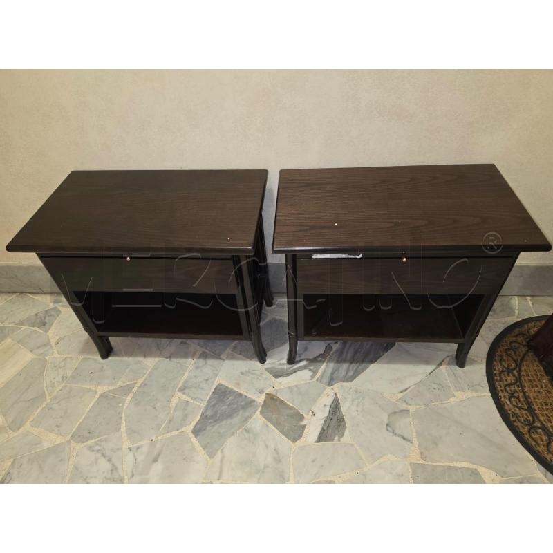 COMODINI COPPIA 2CASS LEGNO SCURO | Mercatino dell'Usato Roma talenti 1