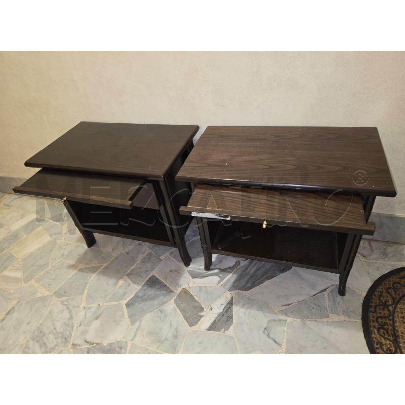 COMODINI COPPIA 2CASS LEGNO SCURO | Mercatino dell'Usato Roma talenti 2