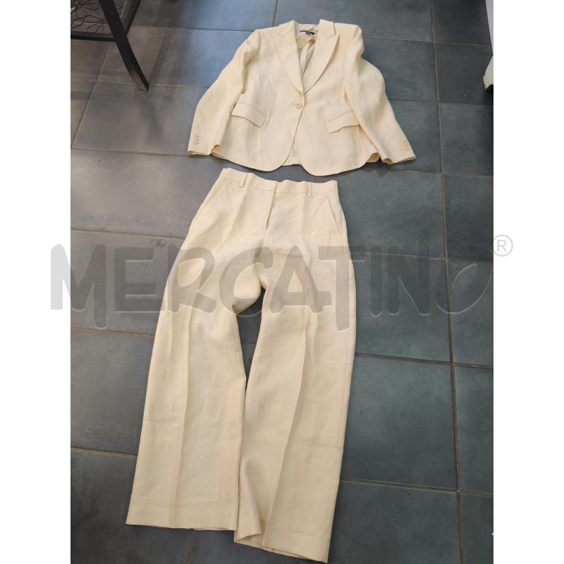 COMPLETO D MAX MARA WEEKEND LINO CREMA TRAMA  | Mercatino dell'Usato Roma talenti 1