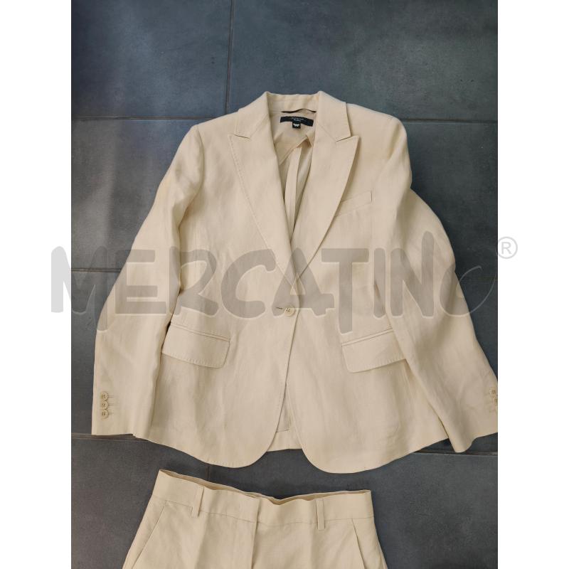 COMPLETO D MAX MARA WEEKEND LINO CREMA TRAMA  | Mercatino dell'Usato Roma talenti 3