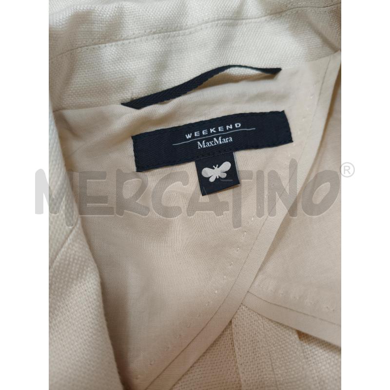 COMPLETO D MAX MARA WEEKEND LINO CREMA TRAMA  | Mercatino dell'Usato Roma talenti 4