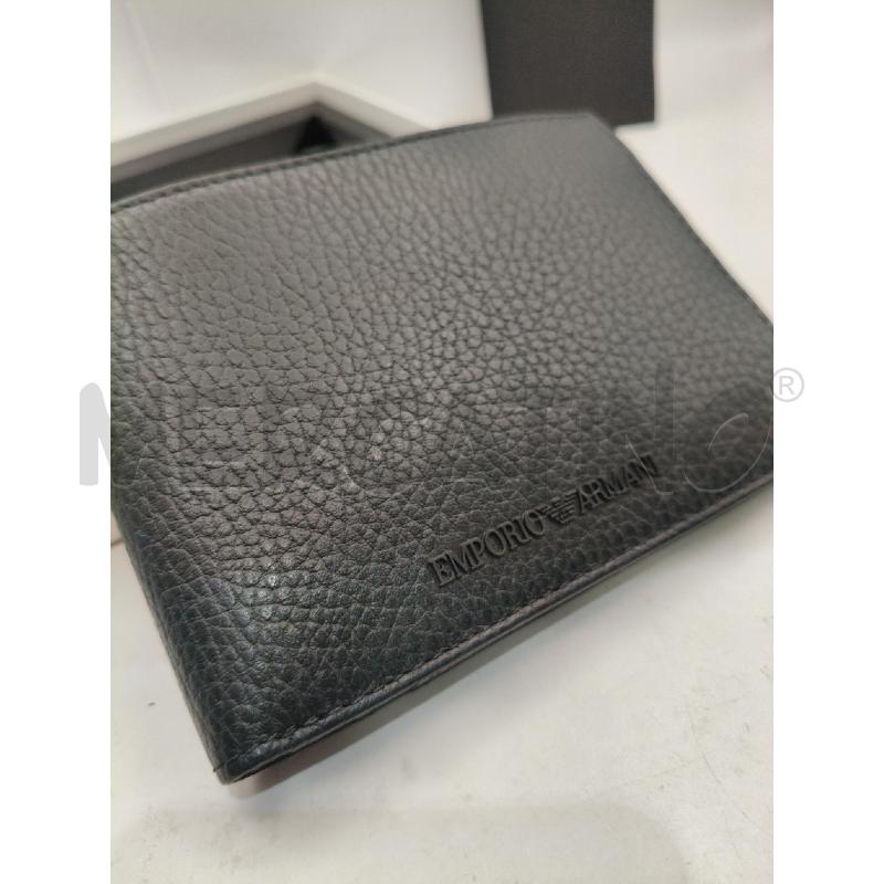 CONFEZIONE EMPORIO ARMANI PORTACHIAVI + PORTAFOGLIO SIMLP NERO  | Mercatino dell'Usato Roma talenti 3