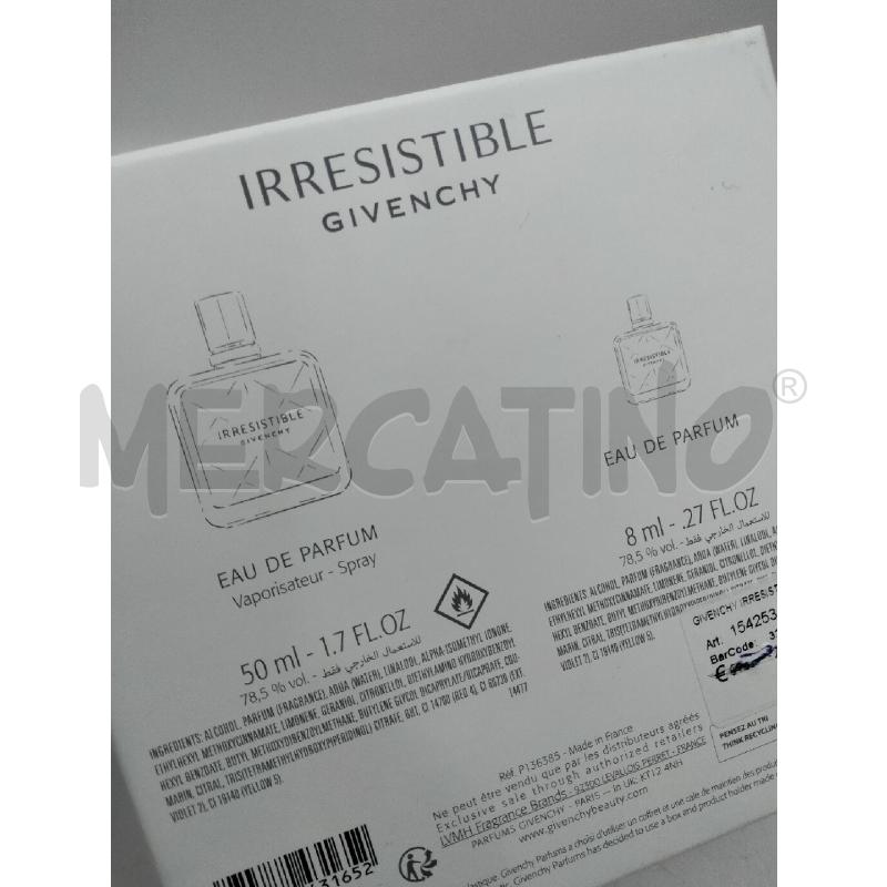 CONFEZIONE GIVENCHY IRRESISTIBLE PROFUMO 50ML + MINIATURA 8ML | Mercatino dell'Usato Roma talenti 3