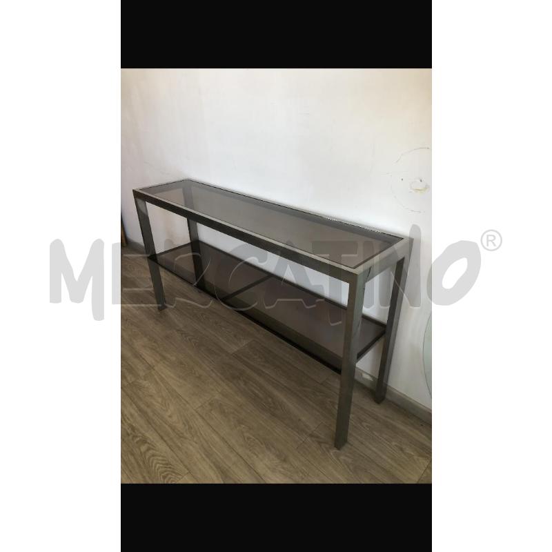 CONSOLE '70 IN ACCIAIO CROMATO E VETRO FUMÈ | Mercatino dell'Usato Roma talenti 2