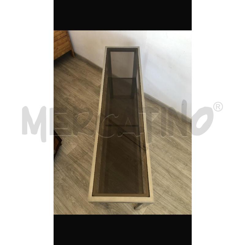 CONSOLE '70 IN ACCIAIO CROMATO E VETRO FUMÈ | Mercatino dell'Usato Roma talenti 4