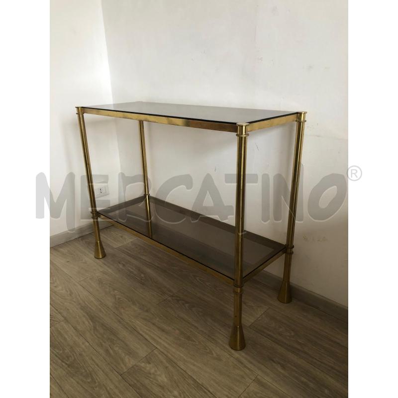 CONSOLE '70 IN OTTONE E VETRO FUMÈ | Mercatino dell'Usato Roma talenti 2