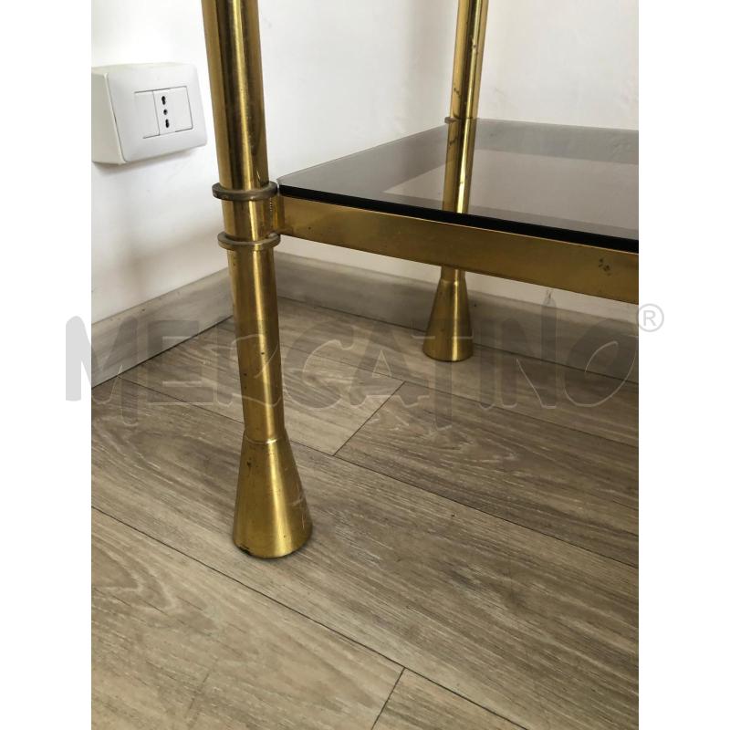 CONSOLE '70 IN OTTONE E VETRO FUMÈ | Mercatino dell'Usato Roma talenti 4