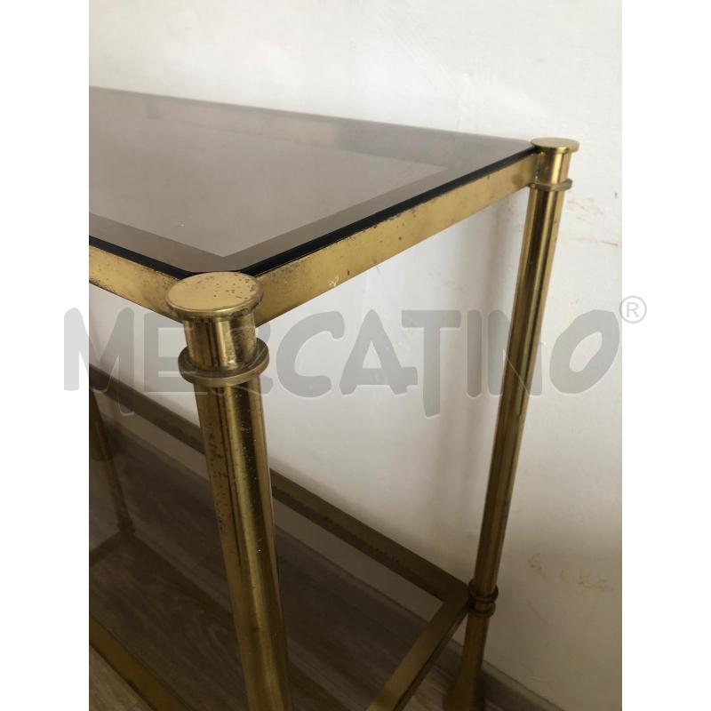 CONSOLE '70 IN OTTONE E VETRO FUMÈ | Mercatino dell'Usato Roma talenti 5