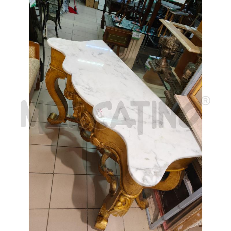 CONSOLLE LEGNO DORATA P/MARMO | Mercatino dell'Usato Roma talenti 2
