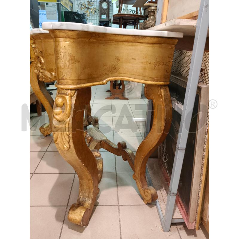 CONSOLLE LEGNO DORATA P/MARMO | Mercatino dell'Usato Roma talenti 3