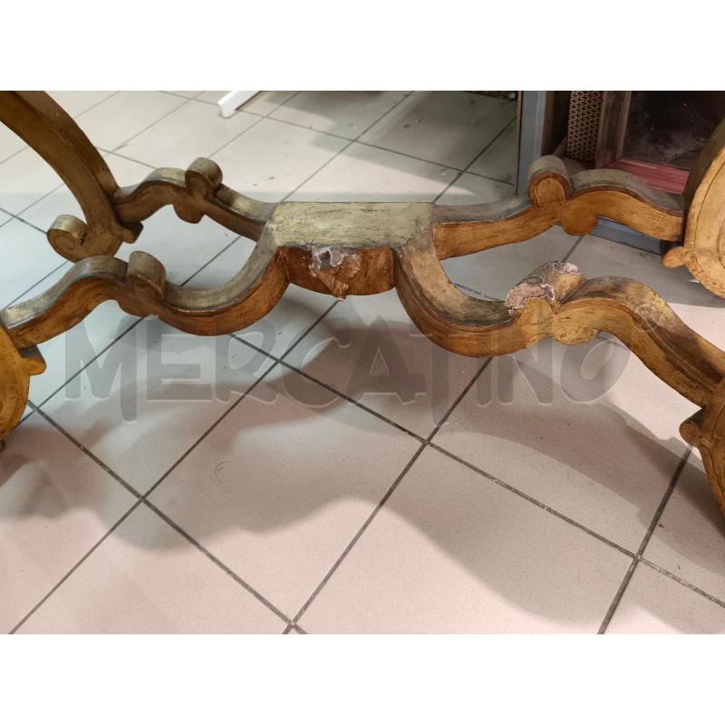 CONSOLLE LEGNO DORATA P/MARMO | Mercatino dell'Usato Roma talenti 4