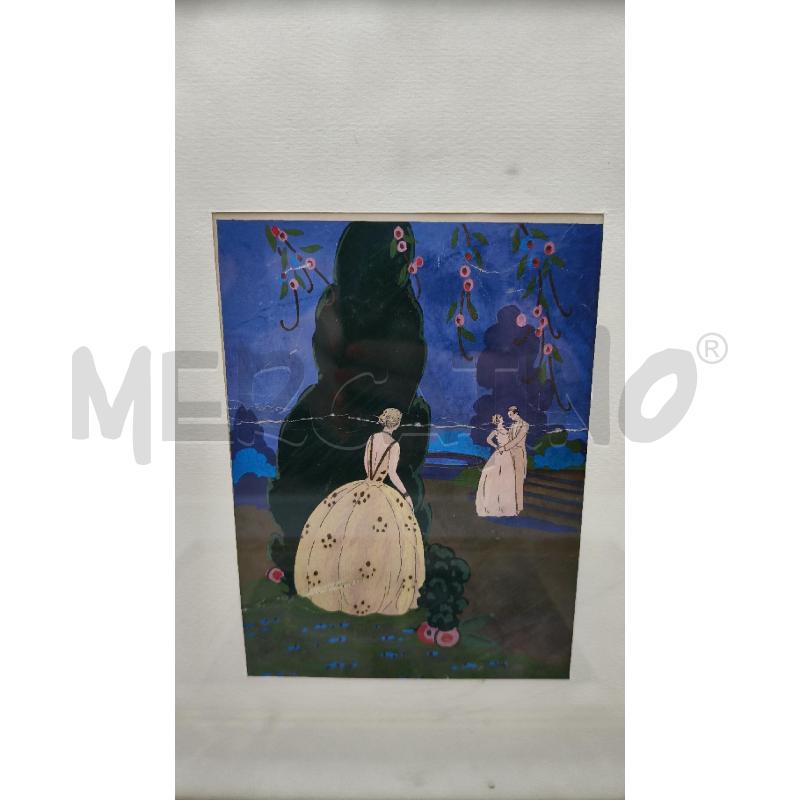 COPPIA ACQUERELLI ART NOUVEAU  | Mercatino dell'Usato Roma talenti 2
