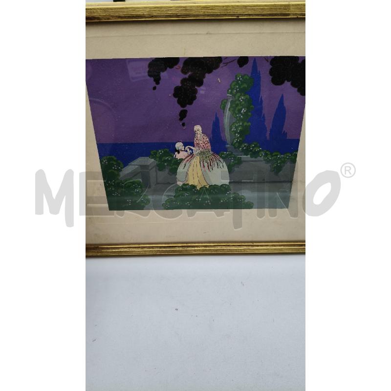 COPPIA ACQUERELLI ART NOUVEAU  | Mercatino dell'Usato Roma talenti 3