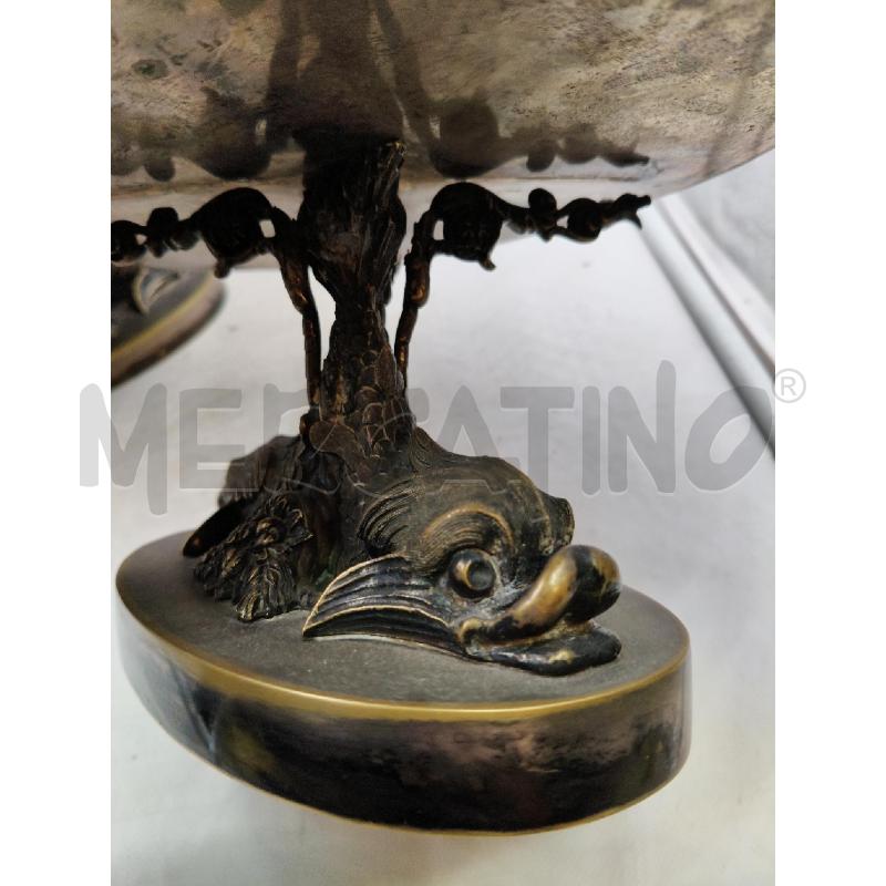 COPPIA ALZATE BRONZO TRITONI  | Mercatino dell'Usato Roma talenti 4