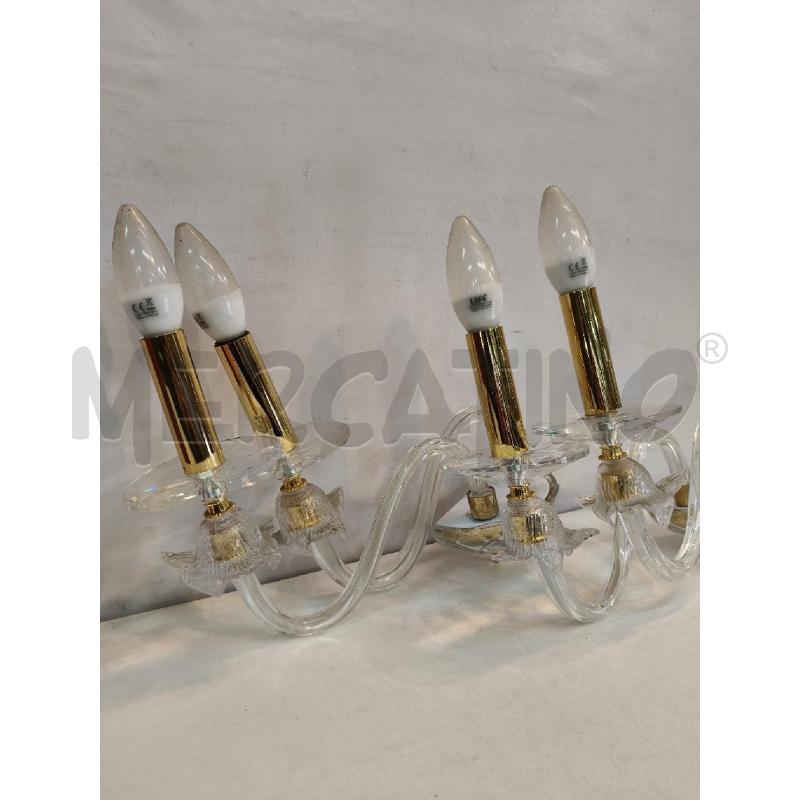 COPPIA APPLIQUE MURANO CRIST  | Mercatino dell'Usato Roma talenti 1