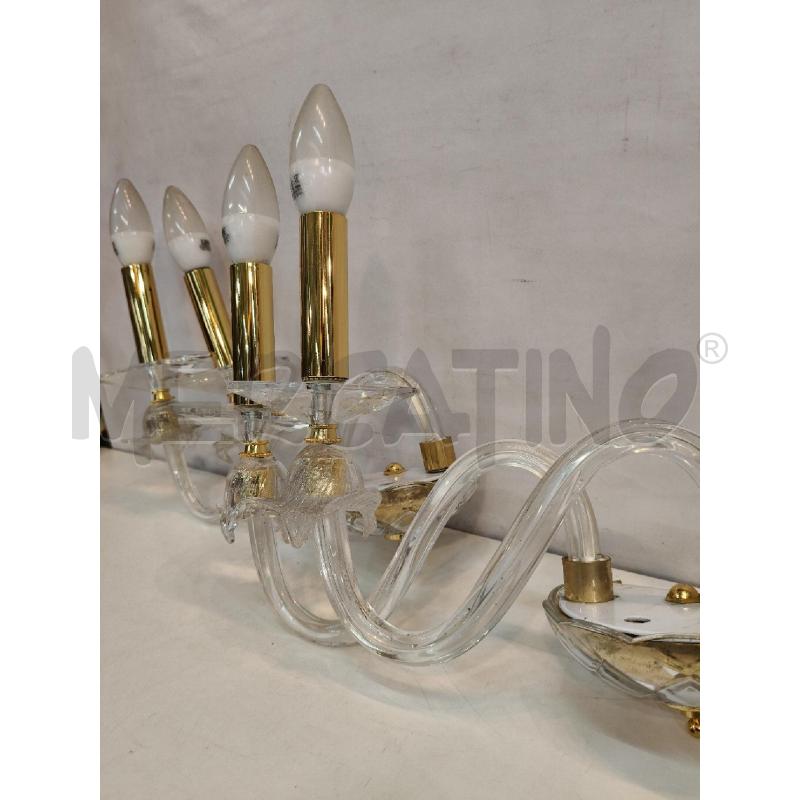 COPPIA APPLIQUE MURANO CRIST  | Mercatino dell'Usato Roma talenti 2