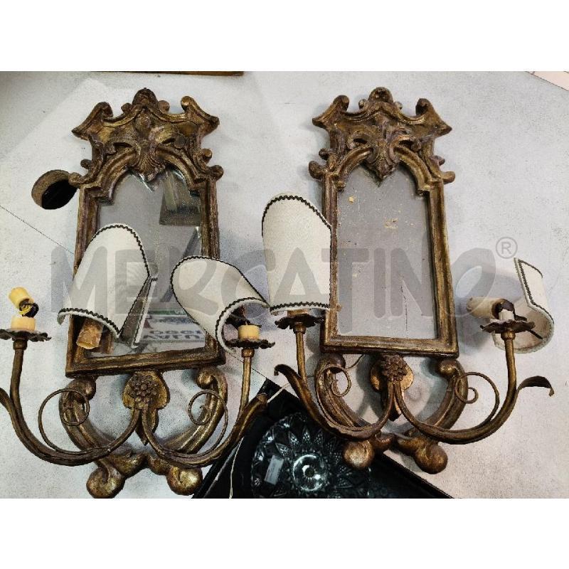 COPPIA APPLIQUE SPECCHIERINE 2L EPOCA   | Mercatino dell'Usato Roma talenti 1