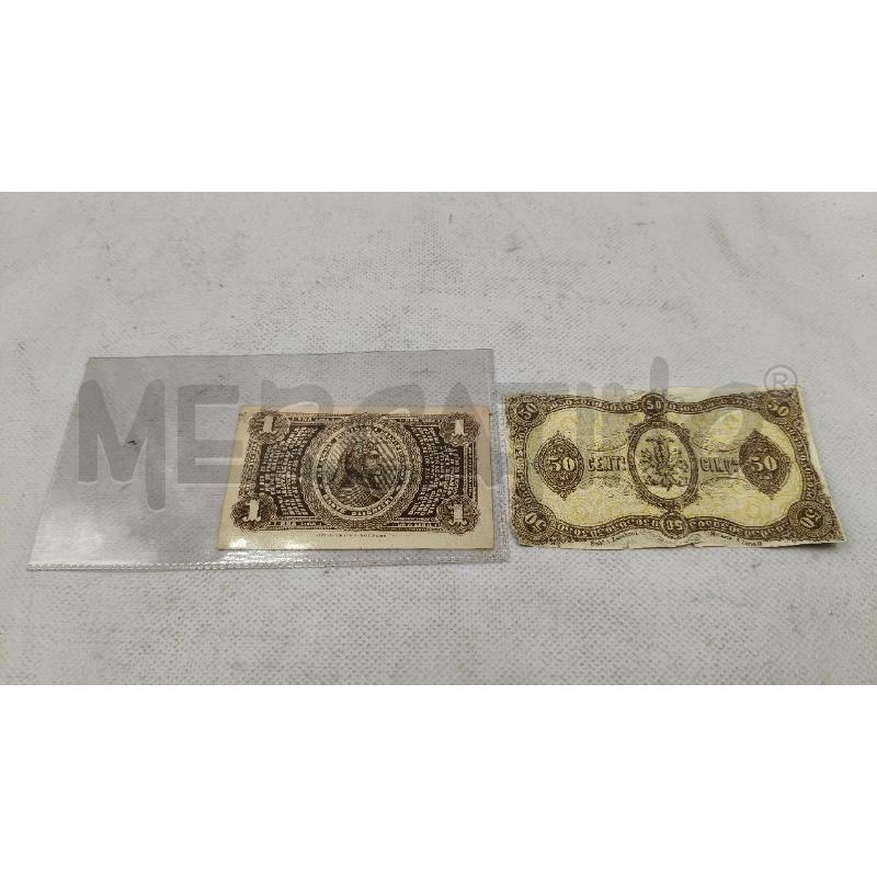 COPPIA BANCONOTE CINQUANTA CENT UNA LIRA | Mercatino dell'Usato Roma talenti 2