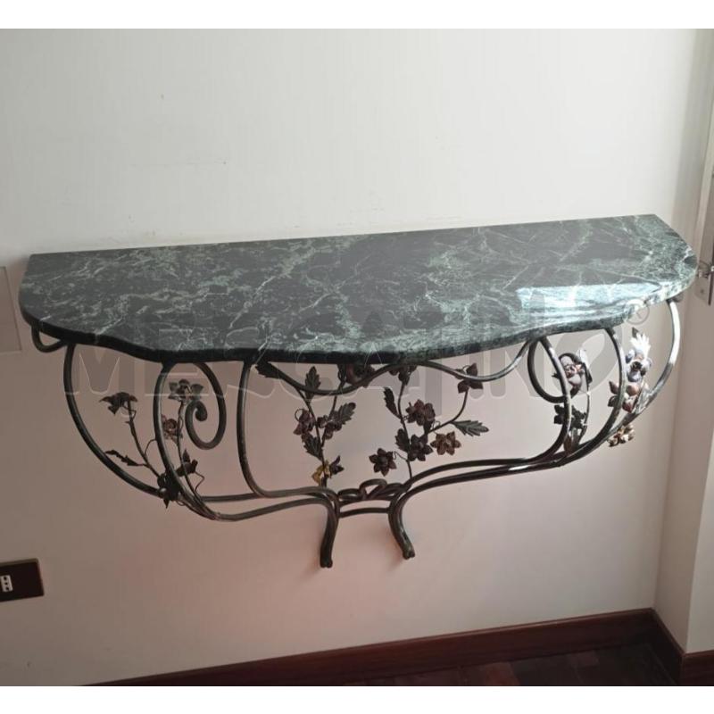 COPPIA CONSOLLE MET P/MARMO VERDE  | Mercatino dell'Usato Roma talenti 1